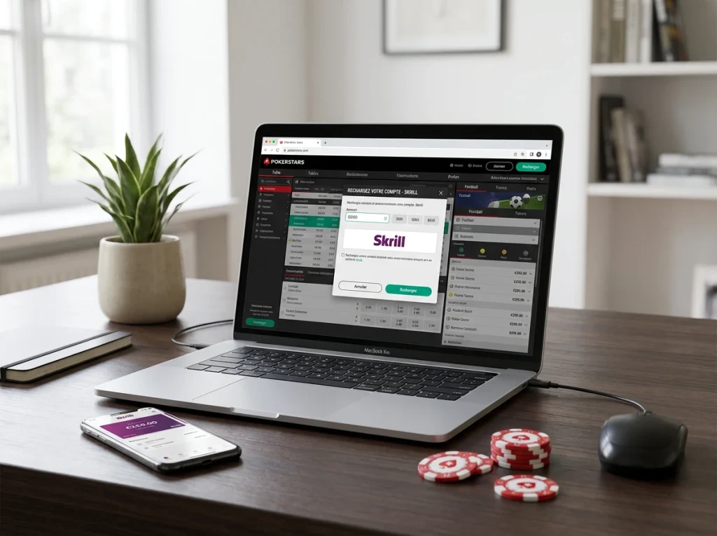 Dépôt et retrait Skrill chez PokerStars pour les joueurs français