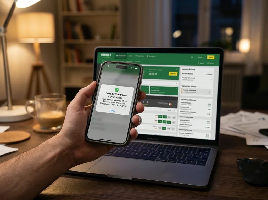 Conditions de retrait Skrill chez Unibet avec délais et plafonds pour la France
